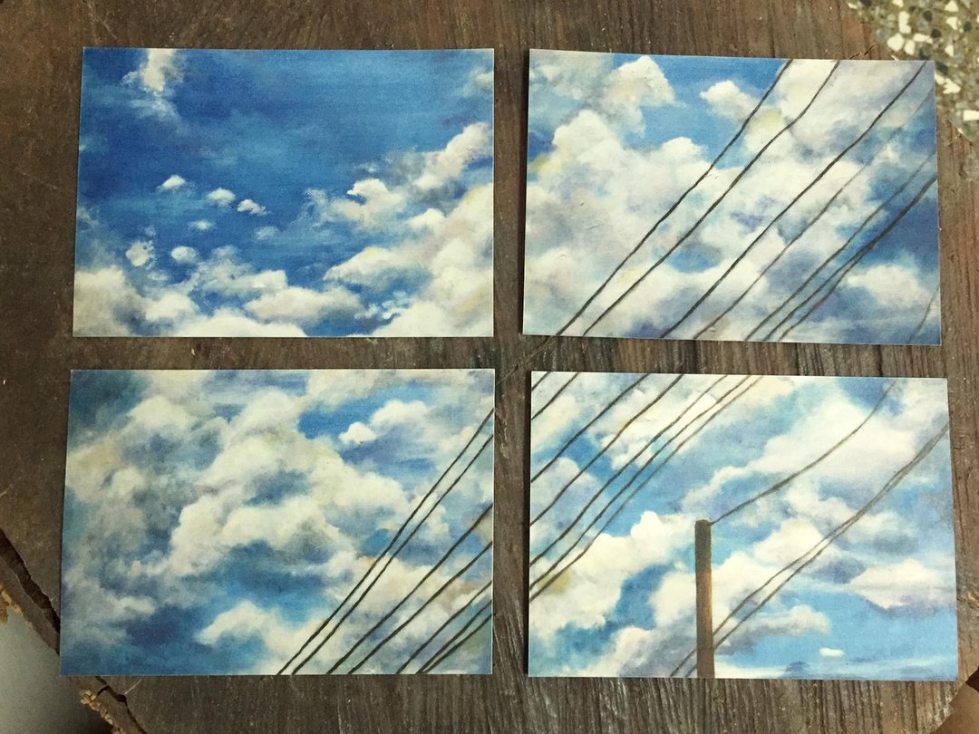 天空  －明信片 - 卡片/明信片 - 纸 蓝色
