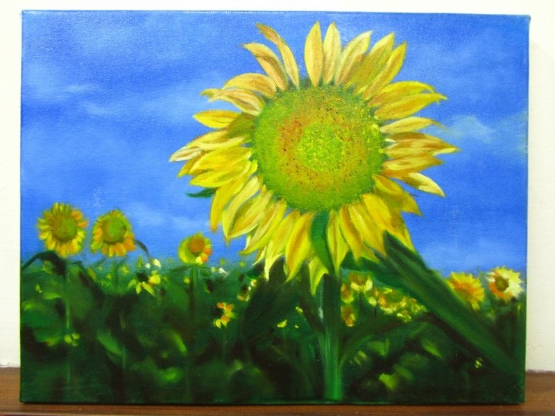 向日葵油画 - 海报/装饰画/版画 - 其他材质 黄色