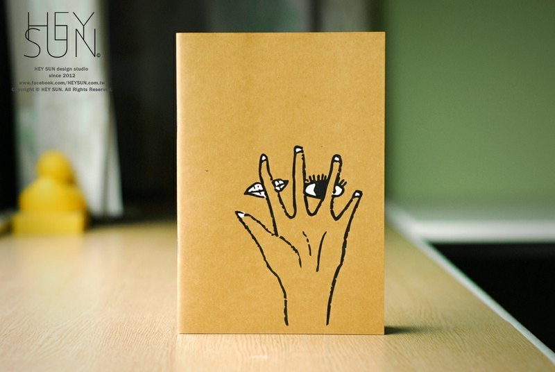 【M0270】HEY SUN独立手作品牌·逃避现实空白牛皮记事本子 - 笔记本/手帐 - 纸 咖啡色