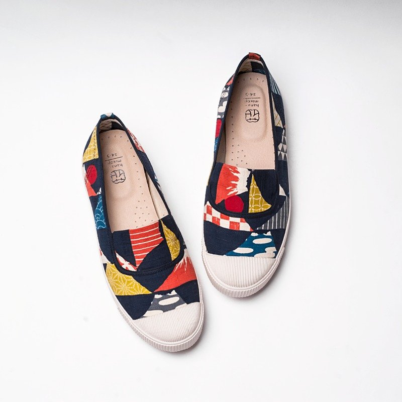 ！已全数售罄！富士山之味花布/日式花布鞋/帆布鞋/2015夏日限定/ - 女款休闲鞋 - 其他材质 蓝色