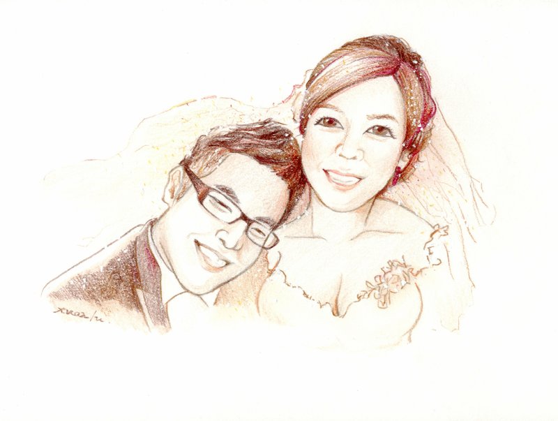 [ 那，样 子 ] 色铅笔手绘画像（双人） - 订制画像 - 纸 