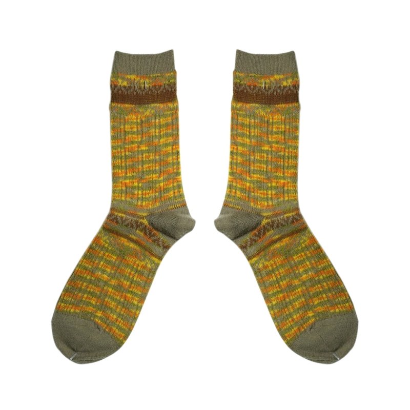 【3色】午后生活笔记！ // 彩色铅笔纹棉毛线袜子 :::DAWN' make up your feet ::: - 袜子 - 棉．麻 多色