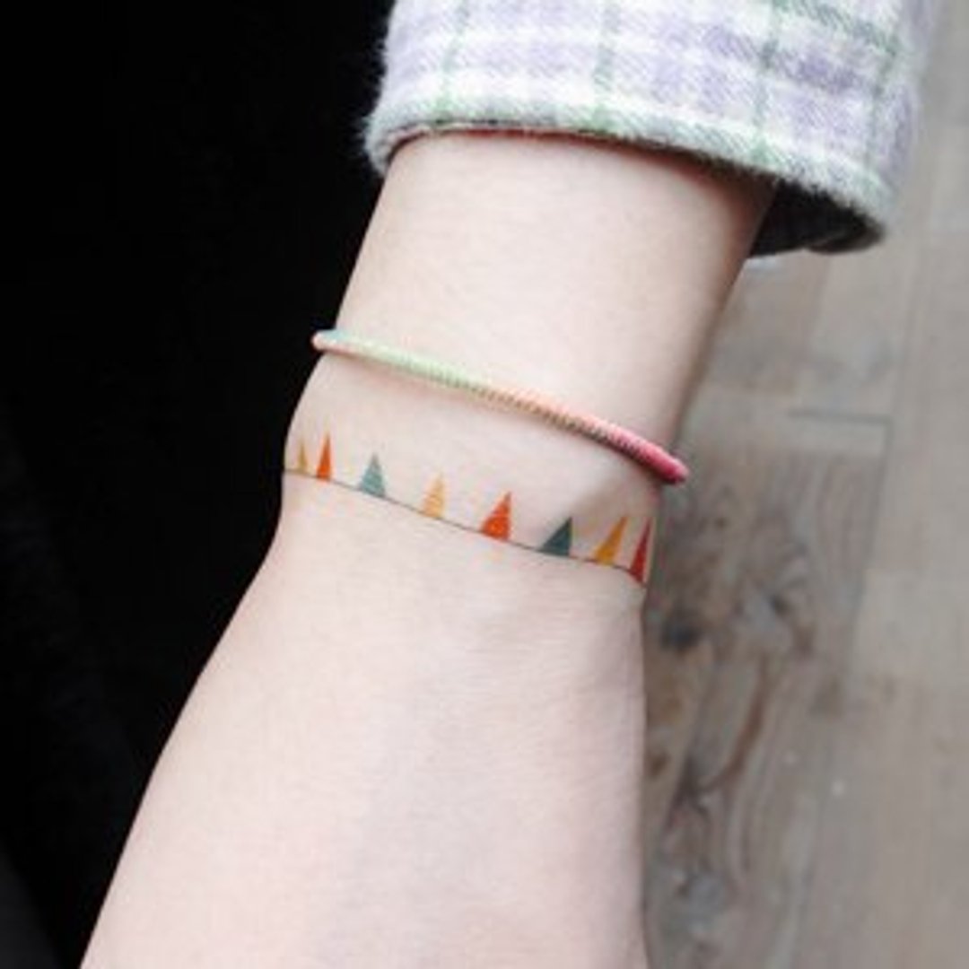 *tattoo* 派对小旗 刺青贴纸组合　1组2个同款 - 贴纸 - 纸 红色