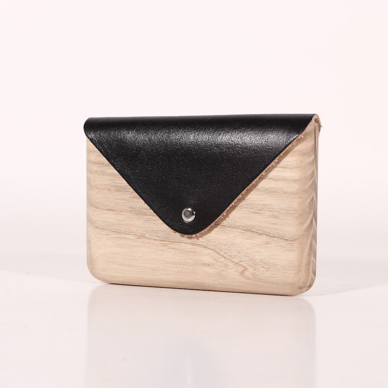 手造木制名片盒 / 木包 / 木包包 / 木袋 / 卡片盒 (黑色) / 毕业礼物 / 公司礼物 / 父亲节礼物 - 其他 - 木头 黑色