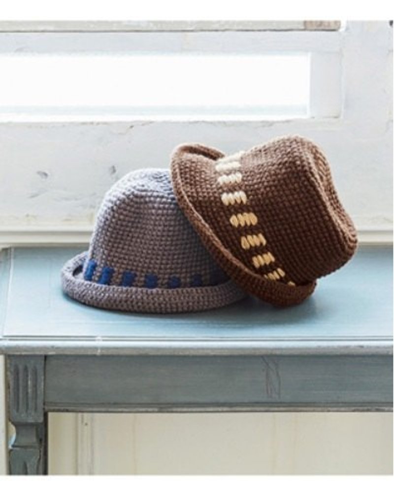 地球树fair trade-2013 秋冬新品“帽子系列”- 手编织羊毛绅士帽(只剩咖啡色) - 帽子 - 其他材质 