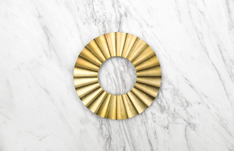 FUTAGAMI 铜铸 锅垫‘太阳’ Brass Trivet TAIYO - 锅具/烤盘 - 其他金属 金色