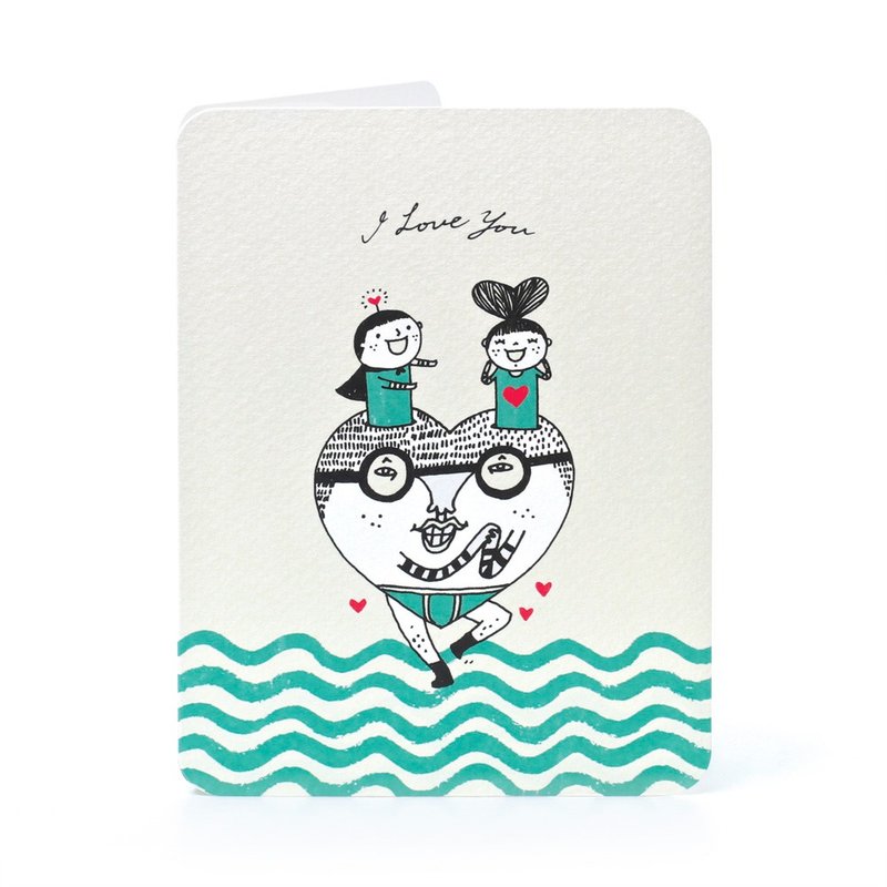 I LOVE U 万用卡 - 卡片/明信片 - 纸 绿色