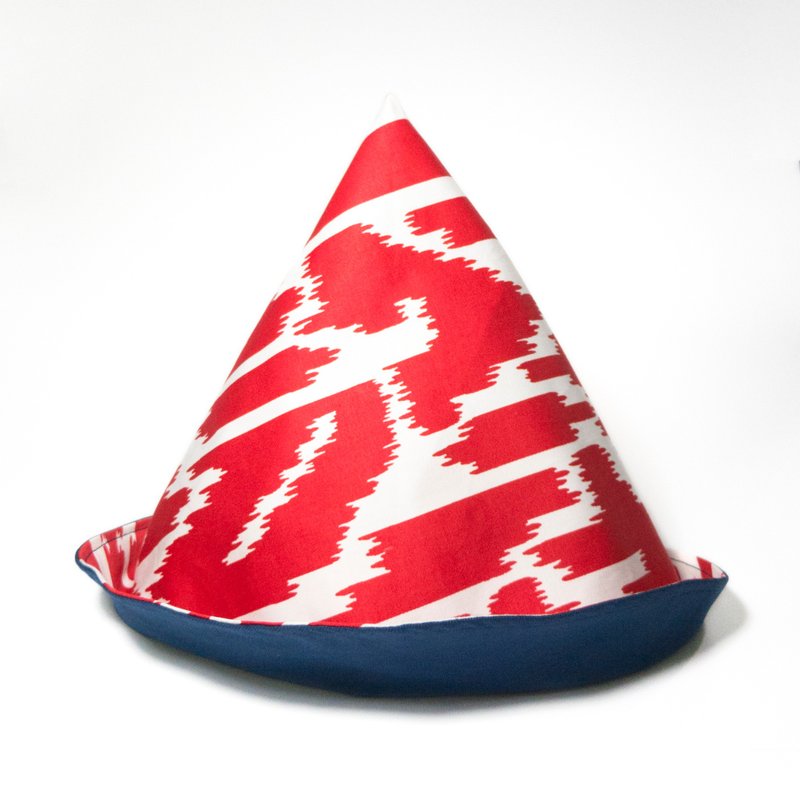 ☃ Snowman in the Meadows | 三角形双面小摺帽｜五种戴法｜免运费 - 帽子 - 其他材质 红色