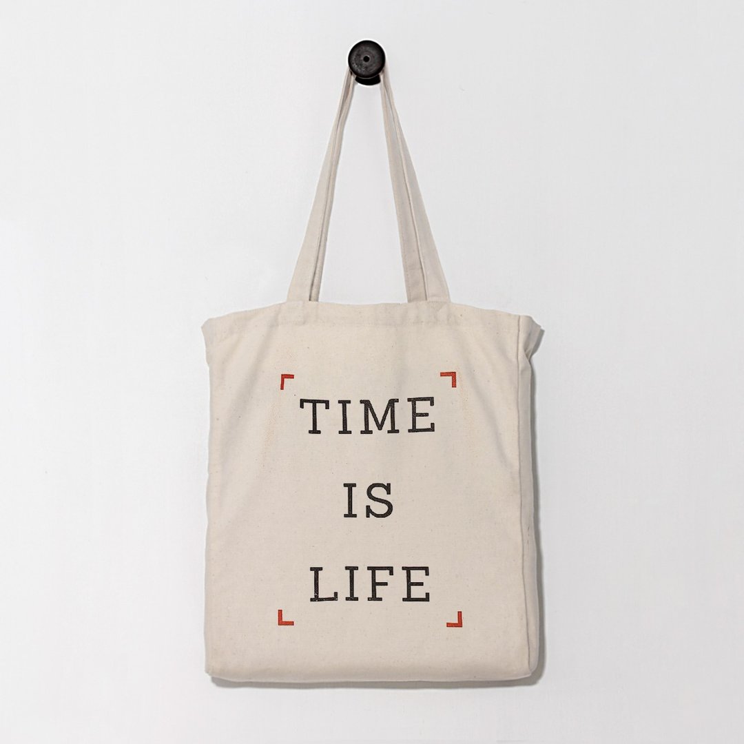 [TIME IS LIFE]_包包/帆布袋/生日礼物/时间是命 - 侧背包/斜挎包 - 棉 