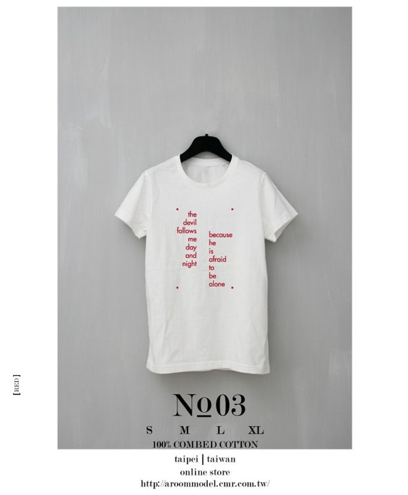 A ROOM MODEL - │ T-SHIRT COLLECTION │ NO.3 孤寂的魔鬼 - 女装 T 恤 - 其他材质 