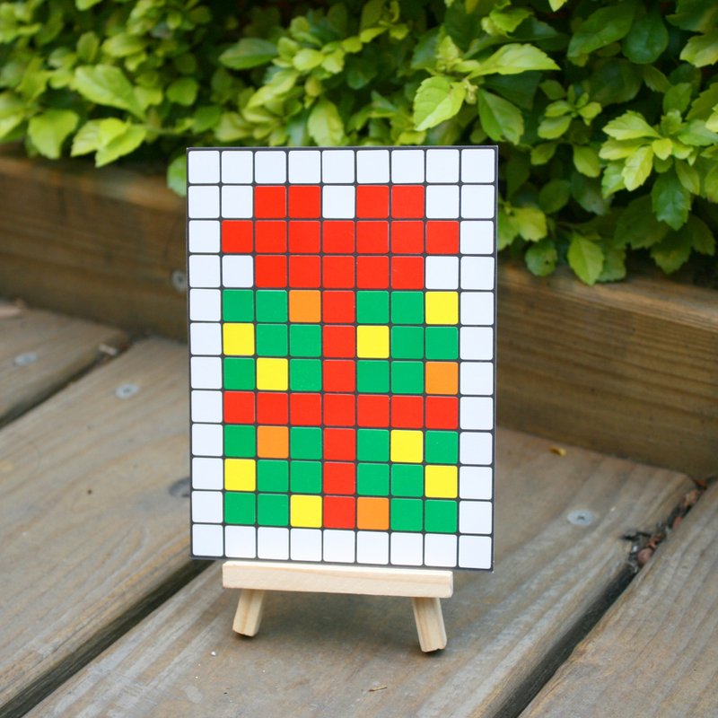 明信片-方块拼贴DIY-礼物盒-情人节/生日卡片/万用卡 - 卡片/明信片 - 纸 红色