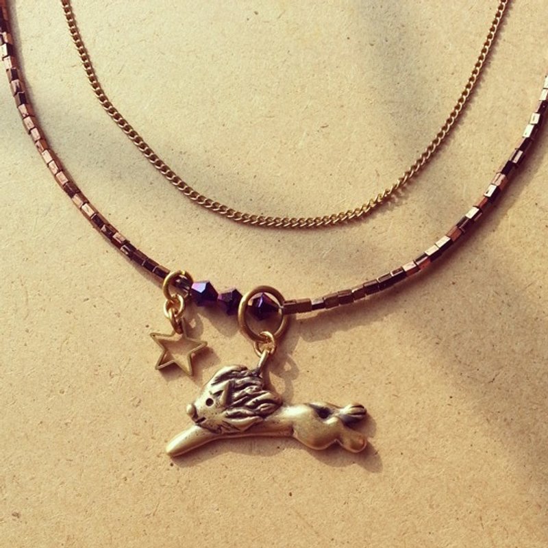 后乐园KoraKuen【Swing马戏】008  勇气之链-狮子的跳跃 短链 - 项链 - 纸 金色