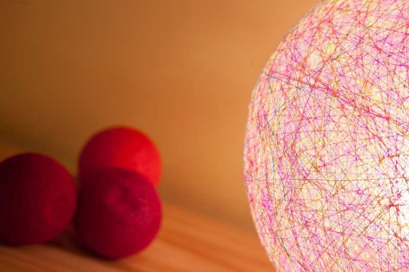 【春天呐喊】手工编织球灯罩 - 灯具/灯饰 - 其他材质 粉红色