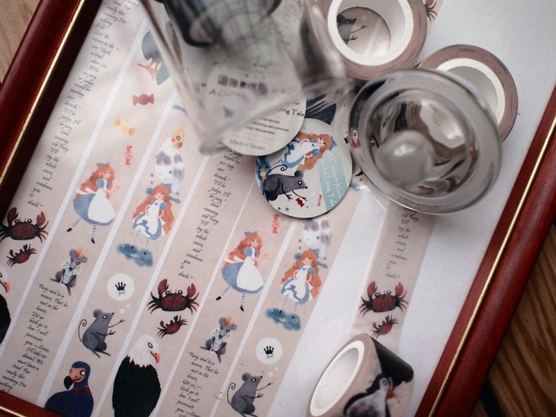 童话纸胶带 * 回圈赛跑与长尾巴 * 爱丽丝梦游仙境 第三章 ZoeL - 纸胶带 - 纸 橘色