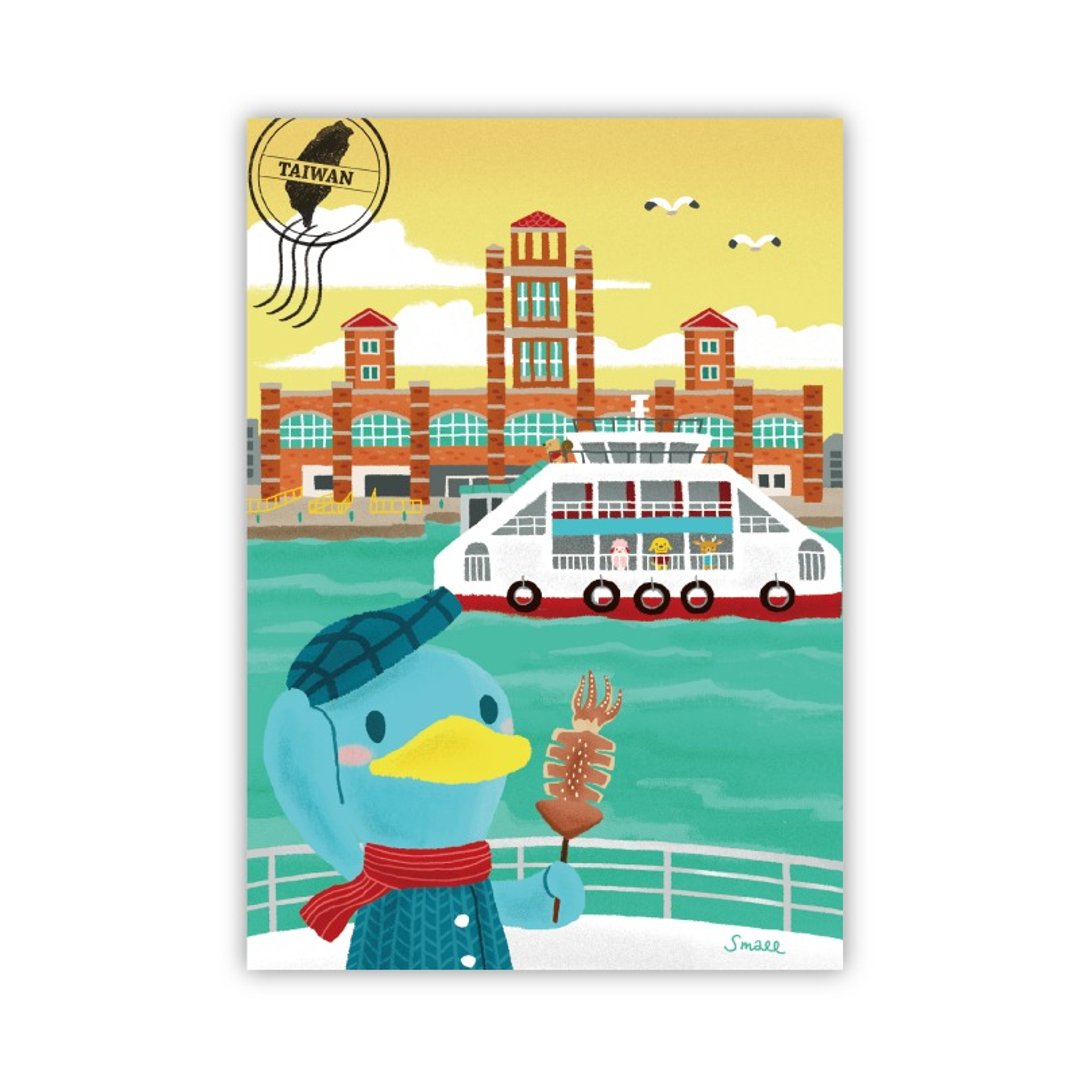 Poca 插画明信片 : 台湾就酱玩明信片 : 高雄旗津 - 卡片/明信片 - 纸 