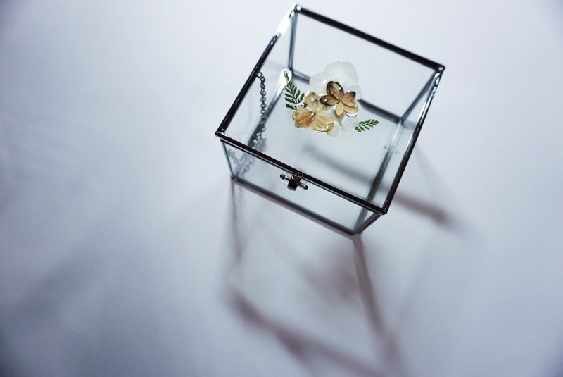 Emmptyforest [原创押花四方玻璃小盒子] - 陶艺 - 玻璃 