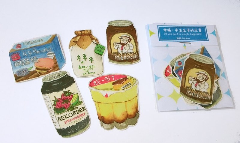 针线球 小物贴纸(凉) - 贴纸 - 纸 蓝色