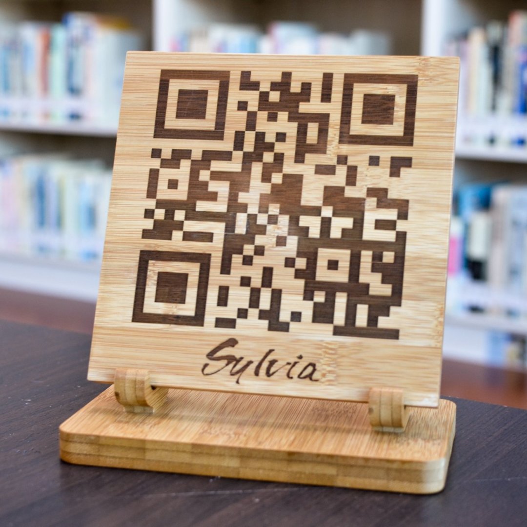 【开店小物】定制化 QRcode 招牌 原木 告示牌 开店企业 餐厅必备 - 其他 - 竹 咖啡色
