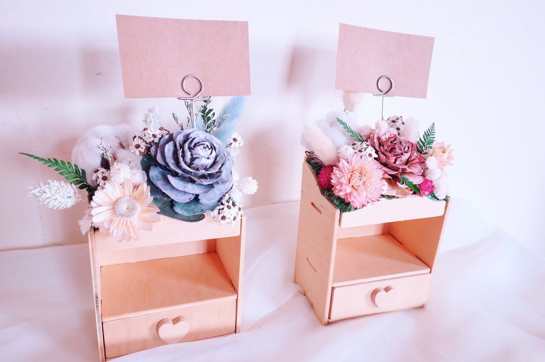 ▫One Flower▫ 木器双层柜，干燥花 名片夹  memo夹 - 文件夹/资料夹 - 植物．花 