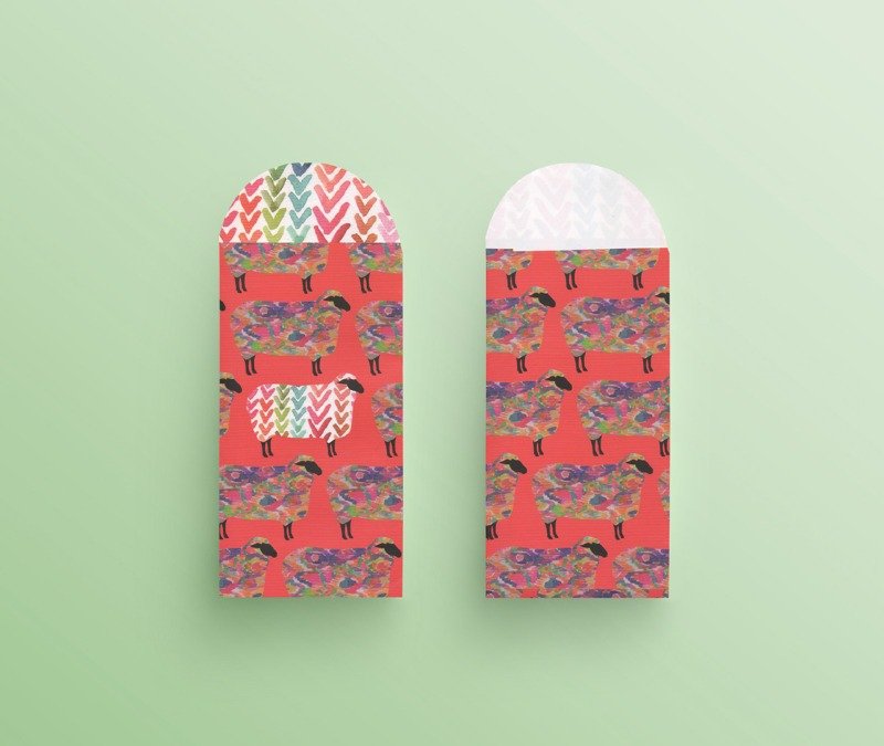 【羊来了】红包 - Rainbow < 6入 > - 红包/春联 - 纸 红色