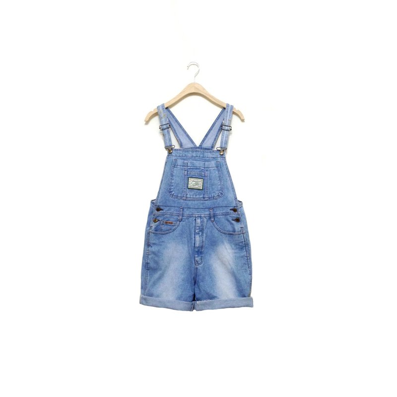 │千金难买早知道│丹宁刷色吊带裤VINTAGE/MOD'S - 背带裤/连体裤 - 其他材质 蓝色