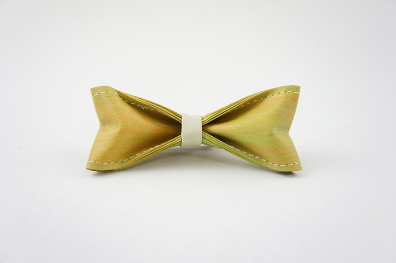 【新品】10/10 十分设计《麦秆黄》手工制作特殊色领结（纸领结、蝴蝶结、领带/婚礼小物、装扮、新郎婚纱、伴郎领结） - 领带/领带夹 - 防水材质 黄色