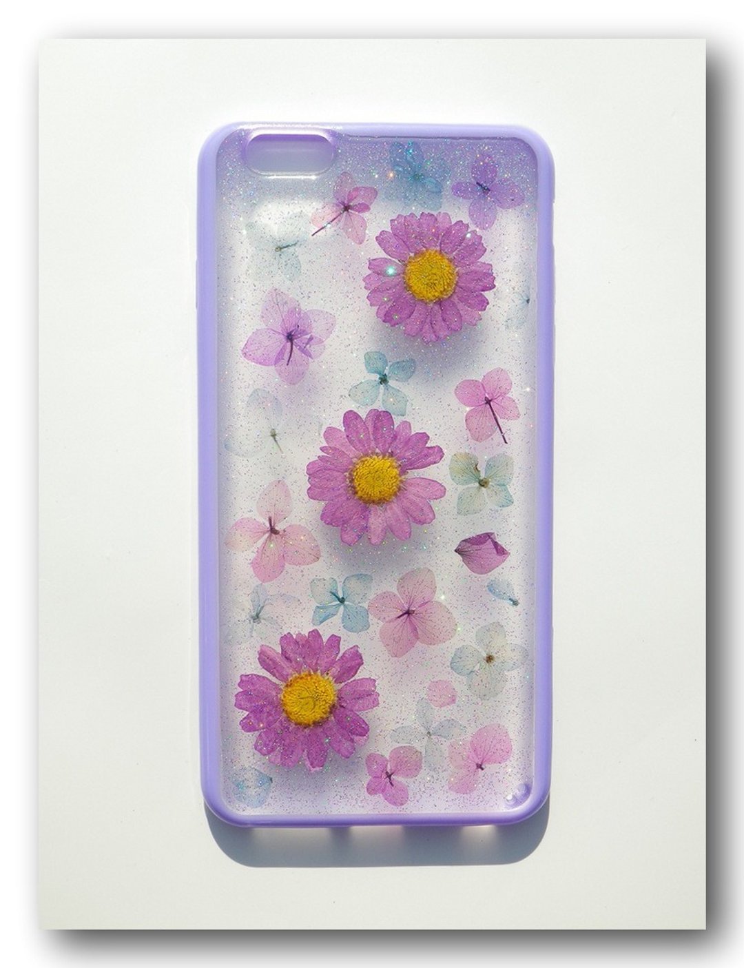 Anny's workshop手作押花手机保护壳，适用于Apple iphone 6 plus，紫色浪漫 Part 6 - 手机壳/手机套 - 其他材质 紫色