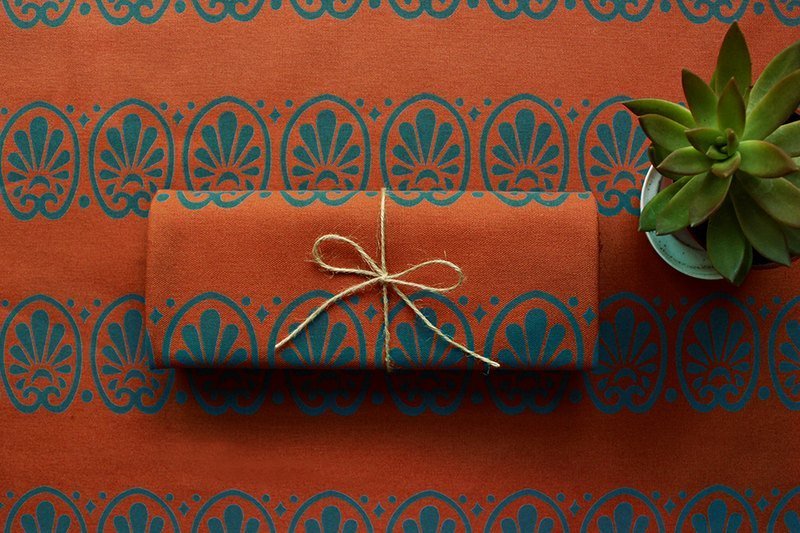 印花布料-水桶花纹/红鬃色 - 其他 - 其他材质 红色