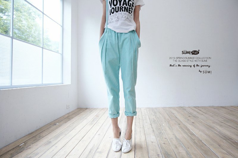 ◆ SUMI PLUS系列手作经典老爷吊带裤◆ 3SF250_青苹果绿 - 背带裤/连体裤 - 其他材质 绿色