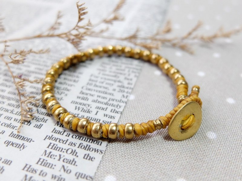 | HOPE |  黄铜 x 蜡线 x 手绳 x 手链 x 手环。定制化。 - 手链/手环 - 其他金属 金色