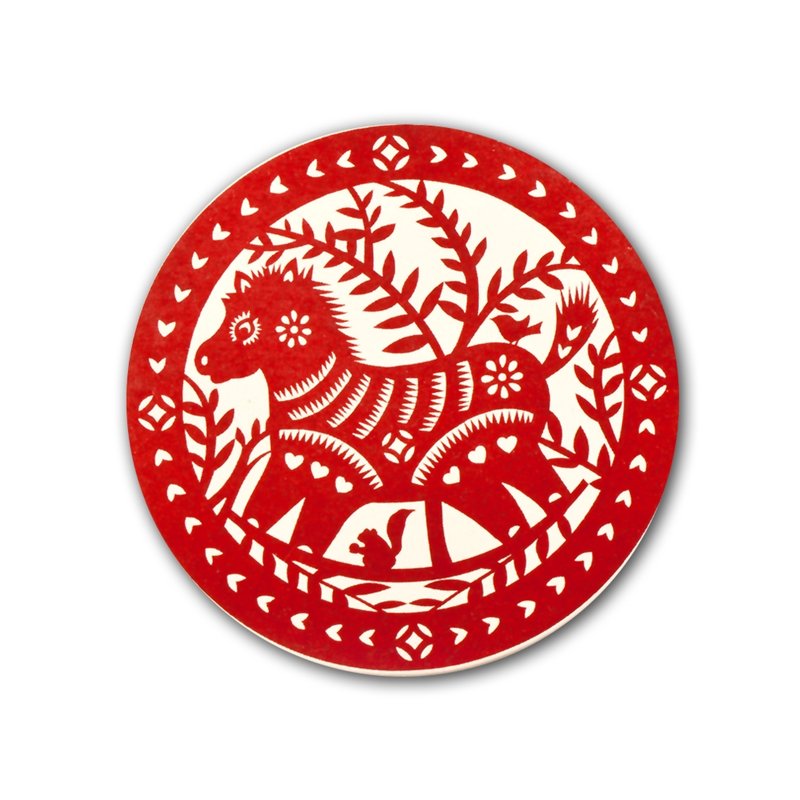 玩美文创 转运马吸水杯垫 - 杯垫 - 其他材质 