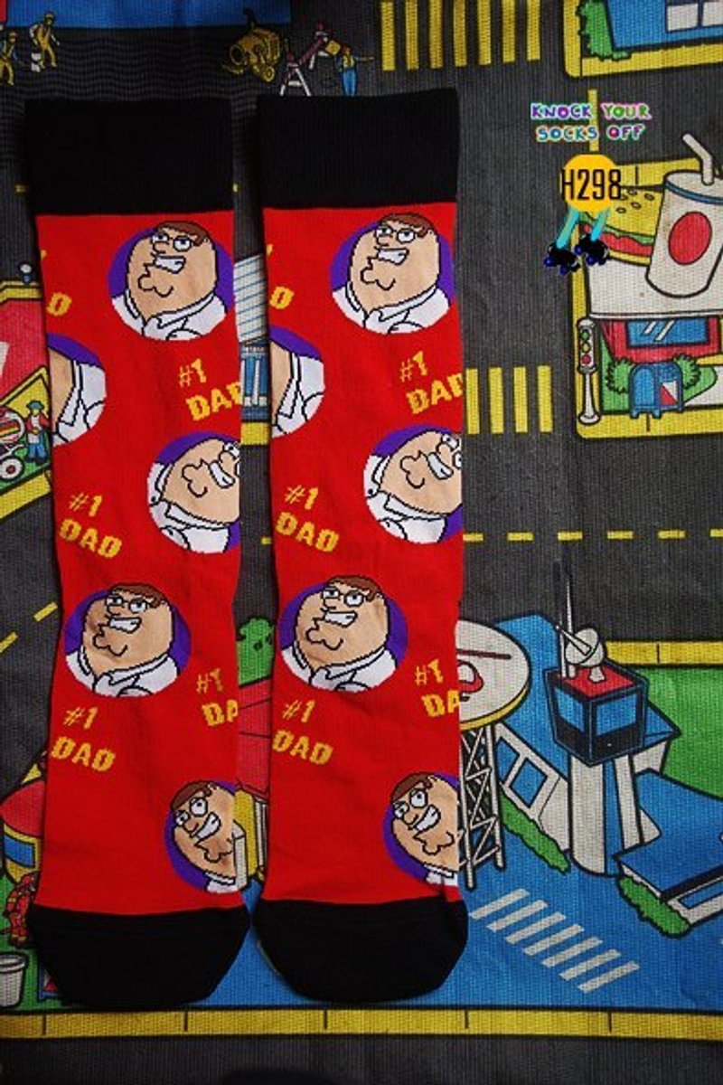 Family Guy美国卡通袜!!夏漪眺=knock your socks off !! - 袜子 - 其他材质 红色