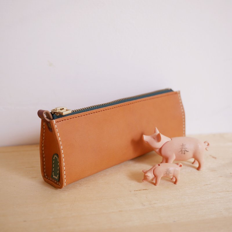 谷仓铅笔盒 - 铅笔盒/笔袋 - 真皮 卡其色