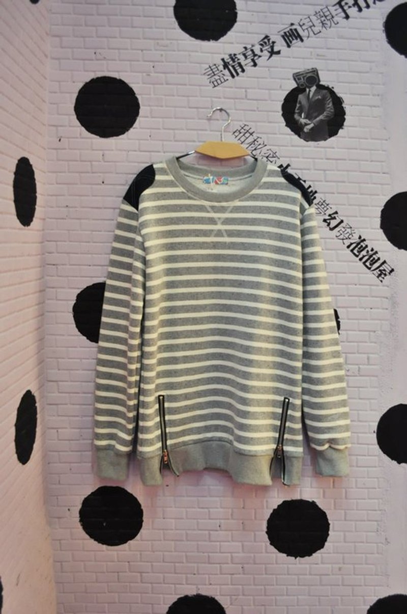 简单就好．消灭偏头痛横纹大T - 其他 - 其他材质 灰色