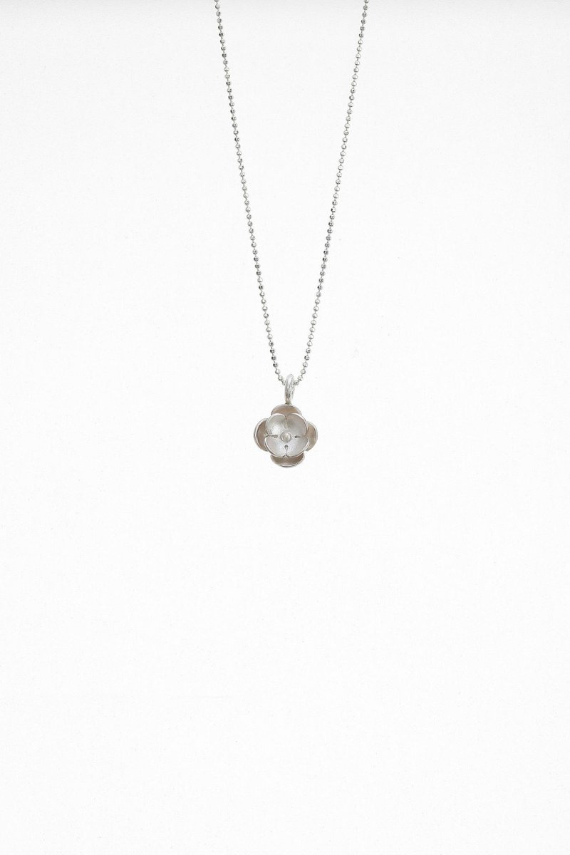 I-Shan13  珊墨 花鸟鱼系列/小绣球项链 - 项链 - 其他金属 银色