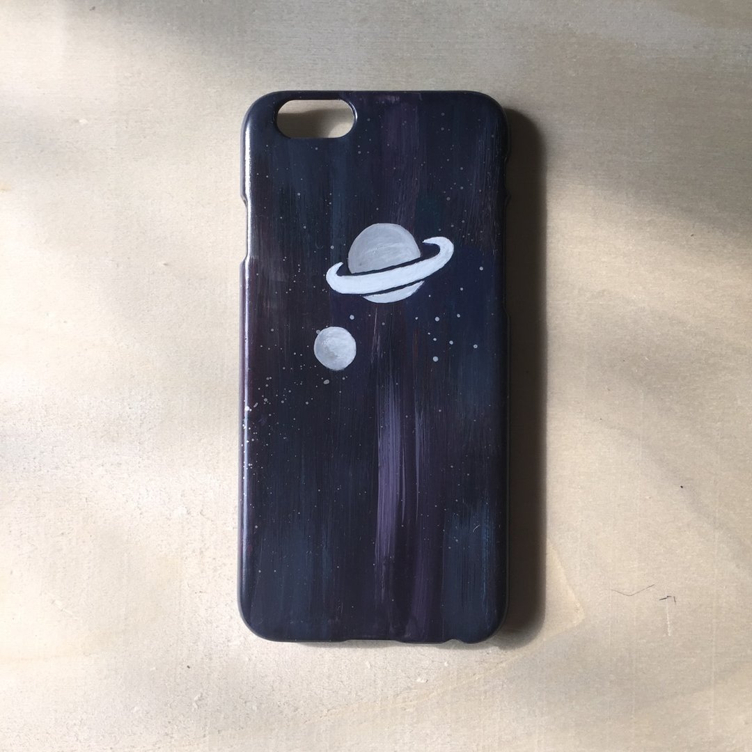 小王子的星球B673手绘手机壳 IPHONE:HTC:SONY:SAMSUNG:ASUS:OPPO - 手机壳/手机套 - 颜料 黑色