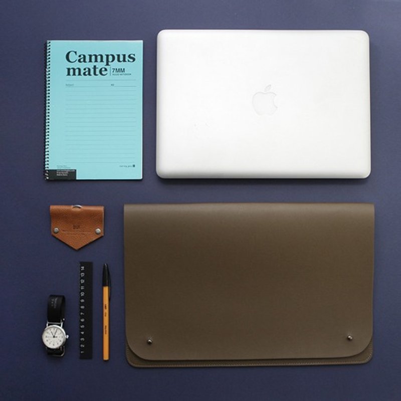 ithinkso 文件袋 笔电袋 手拿包 DOCUMENT ORGANIZER _L(Olive) - 手拿包 - 真皮 