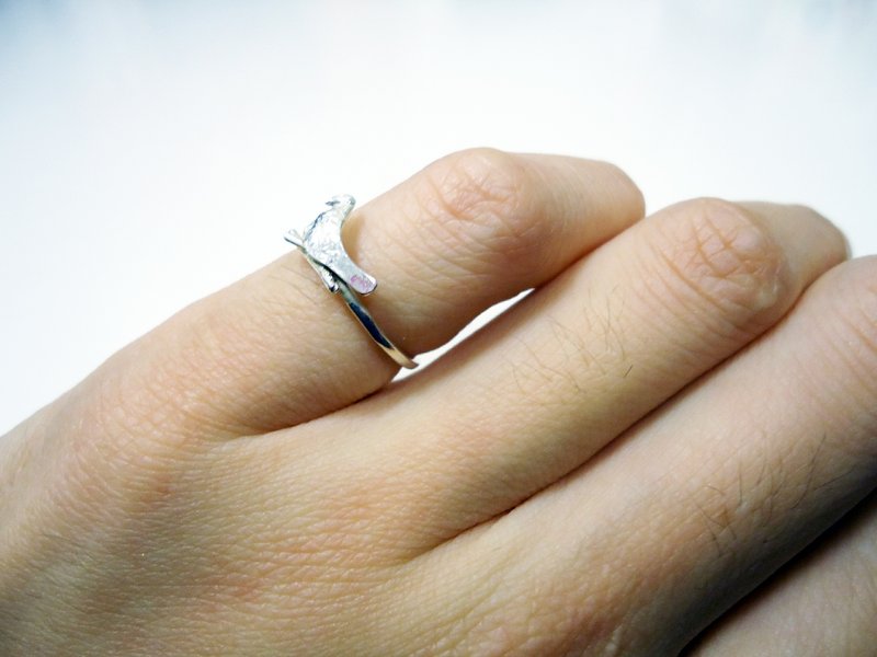 BLUE BIRD"幸福青鸟"纯银尾戒 - 戒指 - 其他金属 绿色