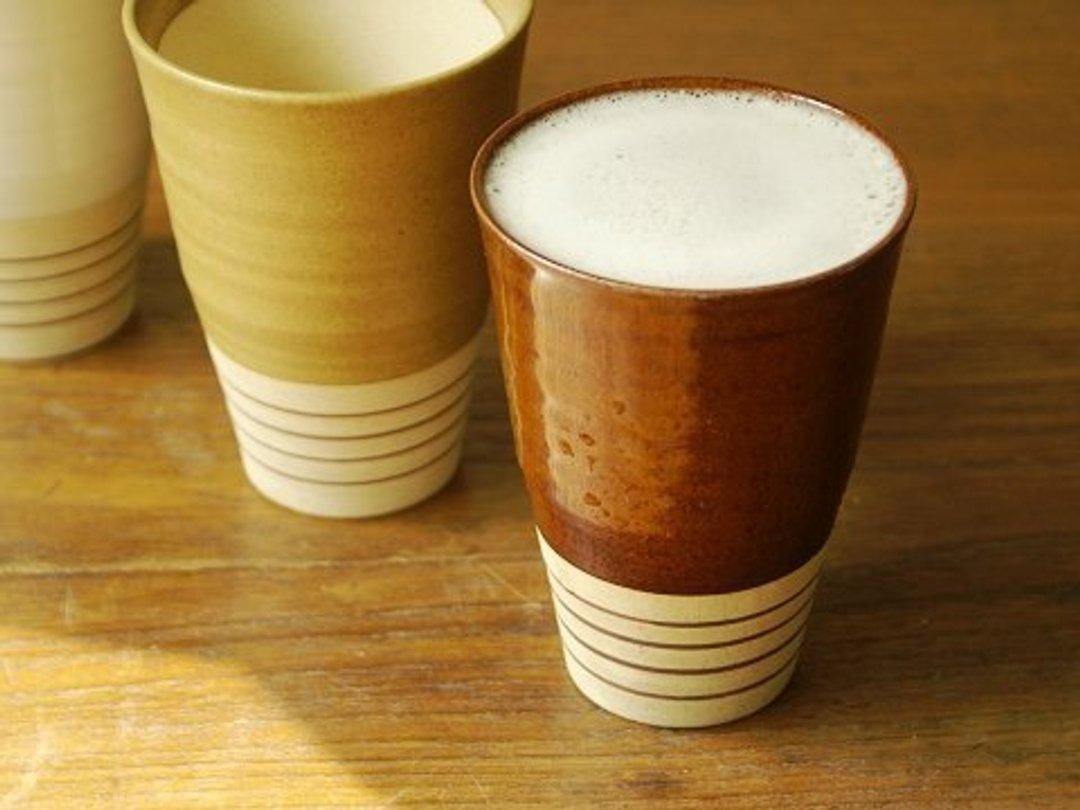 Boire古朴况味日式啤酒杯 线条/咖啡 - 其他 - 其他材质 咖啡色