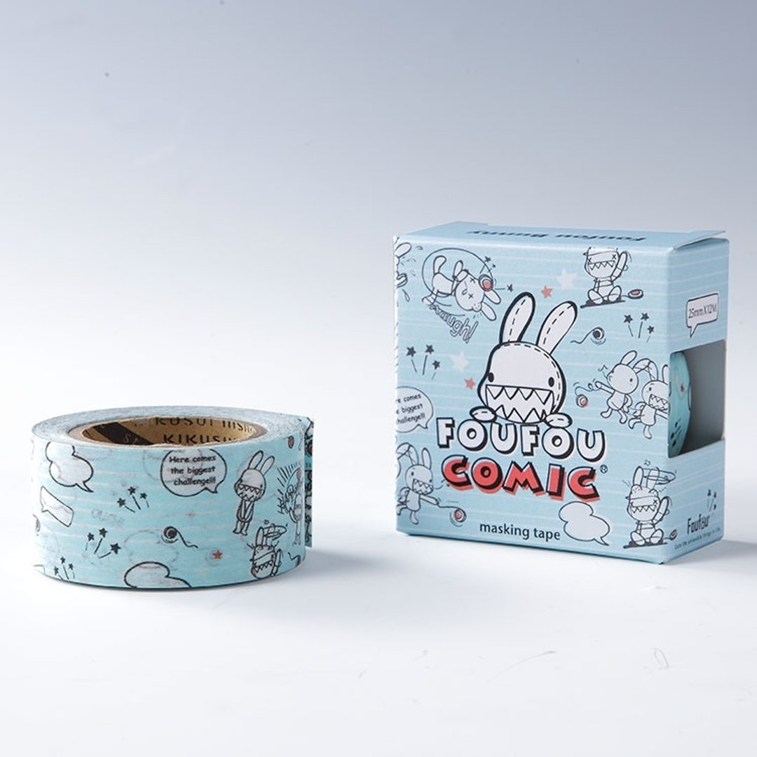 《Foufou》masking tape和纸胶带 - Foufou Comics - 纸胶带 - 纸 蓝色