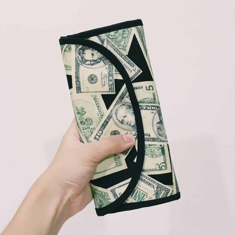 S,HU - 钱滚钱美金长夹 - 皮夹/钱包 - 其他材质 黑色