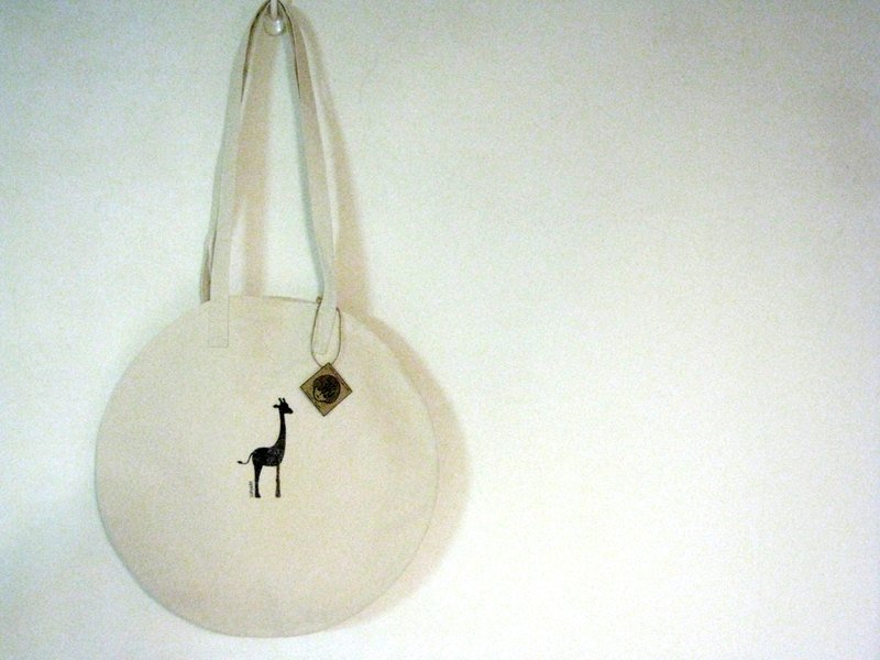 MaryWil圆形小文青环保袋-长颈鹿款 - 其他 - 其他材质 白色