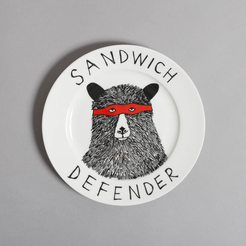 Sandwich Defender 骨瓷餐盘 | Jimbobart - 浅碟/小碟子 - 其他材质 多色