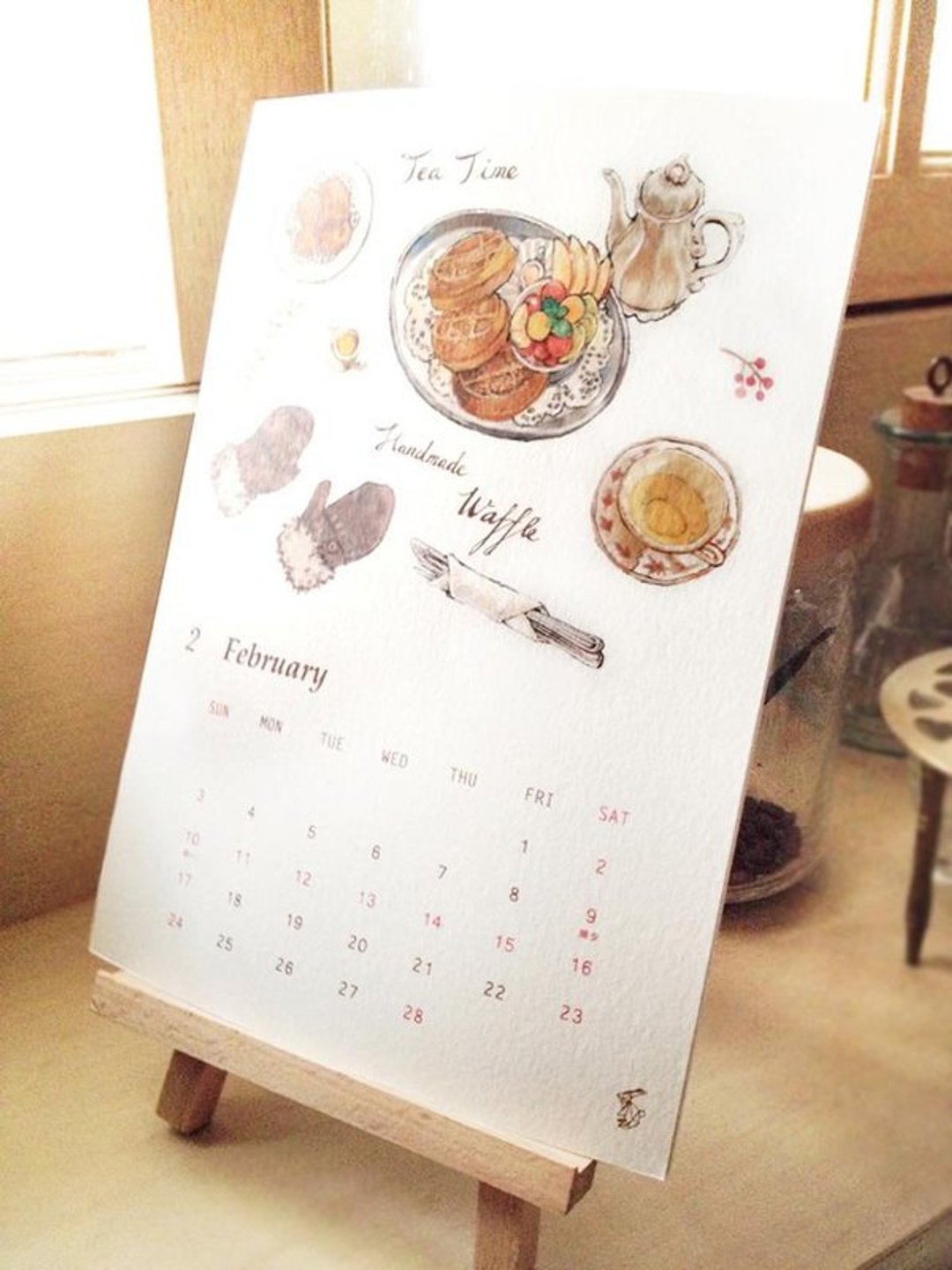 2013 {Atelier Hanu} The Ordinary Things限量杂货手绘年历 / 桌上型 ＊木制小画架组＊ - 年历/台历 - 纸 卡其色