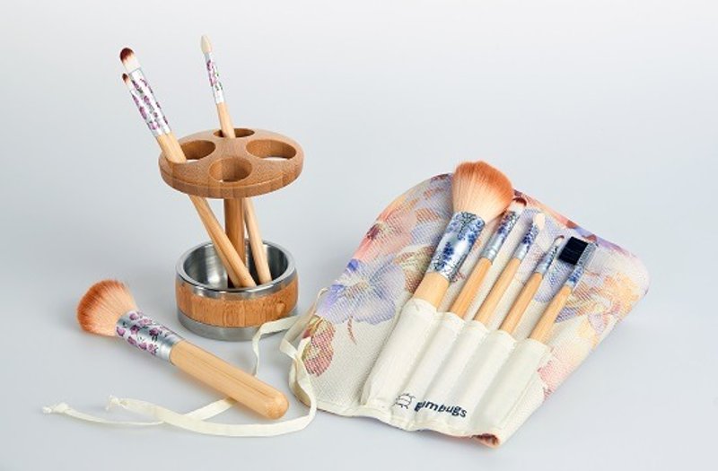 竹制化妆刷+化妆卷袋 (刷架另购) - 其他 - 竹 