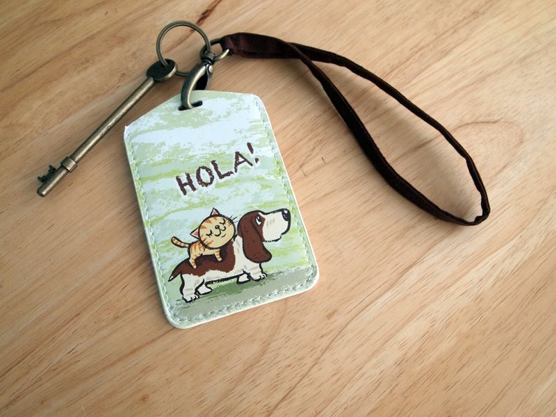 多功能卡套钥匙圈-Hola!巴吉度 - 证件套/卡套 - 人造皮革 多色