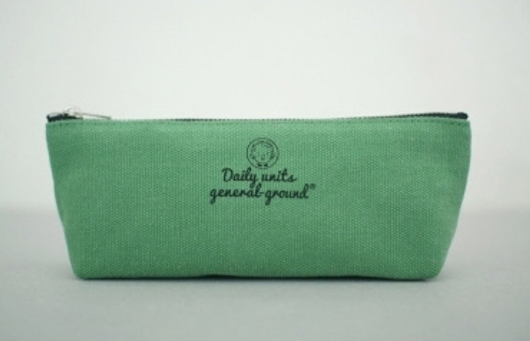 韩国【Afrocat】General-ground Cotton Case_P〈Asparagus〉手帐 笔袋 铅笔盒 收纳 - 铅笔/自动铅笔 - 棉 绿色