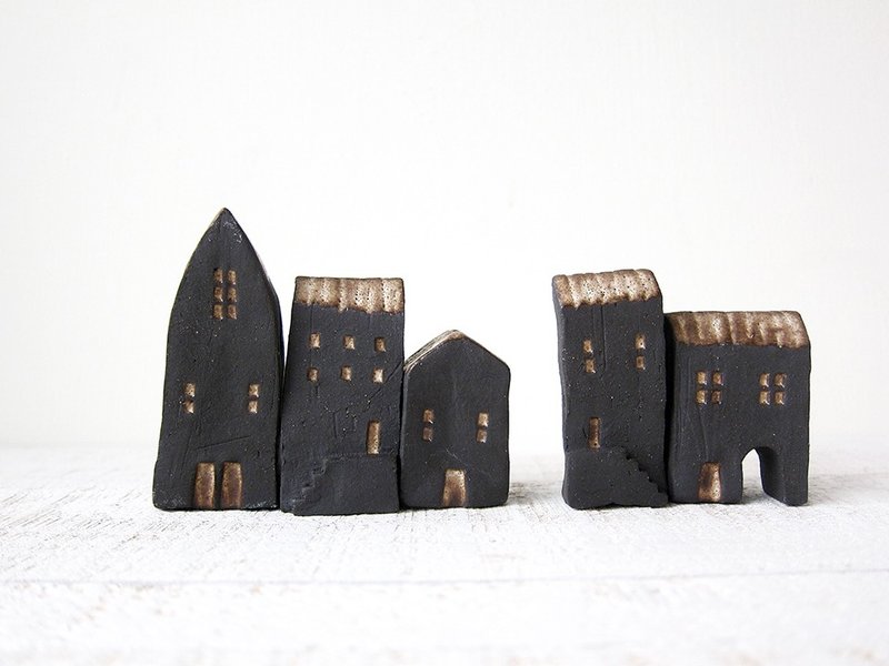 夜晚系列-小小屋 - 花瓶/陶器 - 其他材质 黑色