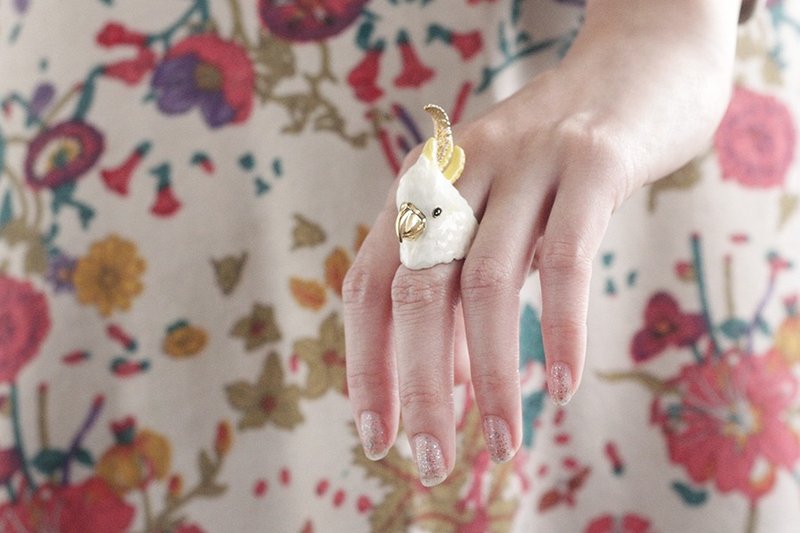 Sophia Cockatoo Ring - 戒指 - 其他金属 黄色