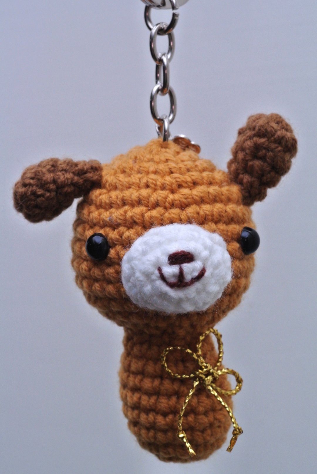 【Knitting】十二生肖系列-狗来富贵 - 钥匙链/钥匙包 - 其他材质 咖啡色